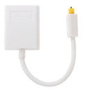 Digital Toslink Optical Fiber Audio Splitter 1 to 2 Cable Adapter for DVD Player(White)