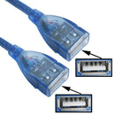 USB 2.0 Type A Female to Female AF/AF Cable, Length: 30cm(Blue)