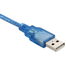 USB 2.0 AM to AM Cable, Length: 30cm(Blue)