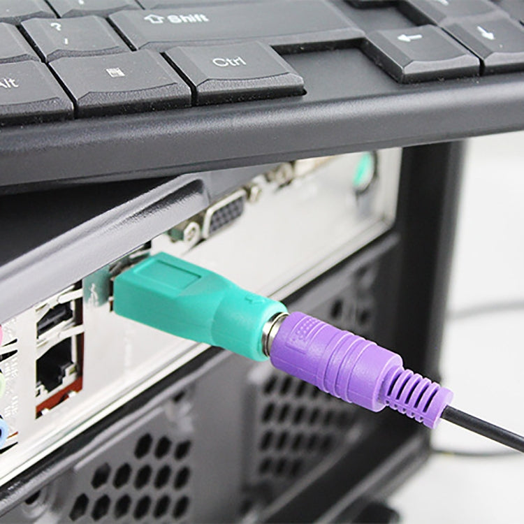 USB A Plug to mini DIN6 female Adapter (PS/2 to USB)(Green)