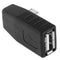 Micro USB Male to USB 2.0 AF Adapter with 90 Degree Angle, Support OTG Function(Black)