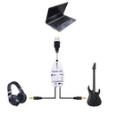 USB Interface Guitar Link Cable PC / MAC Recording(White)