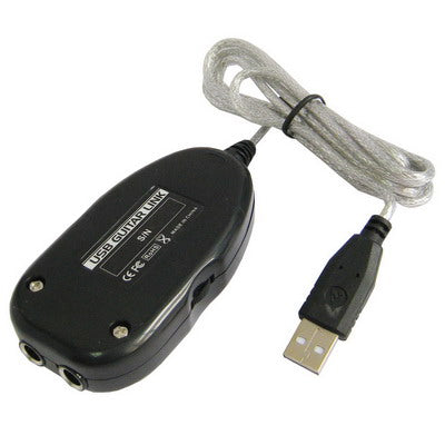 USB Interface Guitar Link Cable PC / MAC Recording(Black)