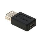USB 2.0 AF to Mini 5 Pin USB Female Adapter(Black)