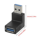 USB 3.0 AM to USB 3.0 AF Adapter(Black)