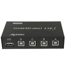 FENGJIE FJ-IA4B-C 4 Ports High Speed USB 2.0 Key-Press Switcher Share Switch Box for PC Computer Scanner Printer