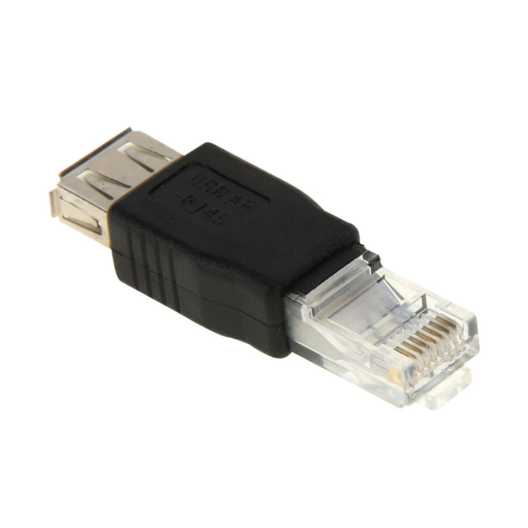 RJ45 Male to USB AF Adapter(Black)