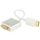 22cm Full HD 1080P 19 Pin HDMI Male to VGA Female Video Adapter Cable with Audio Cable