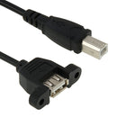 USB 2.0 Type-B Male to USB 2.0 Female Printer / Scanner Adapter Cable for HP, Dell, Epson, Length: 50cm(Black)