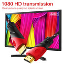 1.8m HDMI 1.4 Version 1080P Nylon Woven Line Red Black Head HDMI Male to HDMI Male Audio Video Connector Adapter Cable