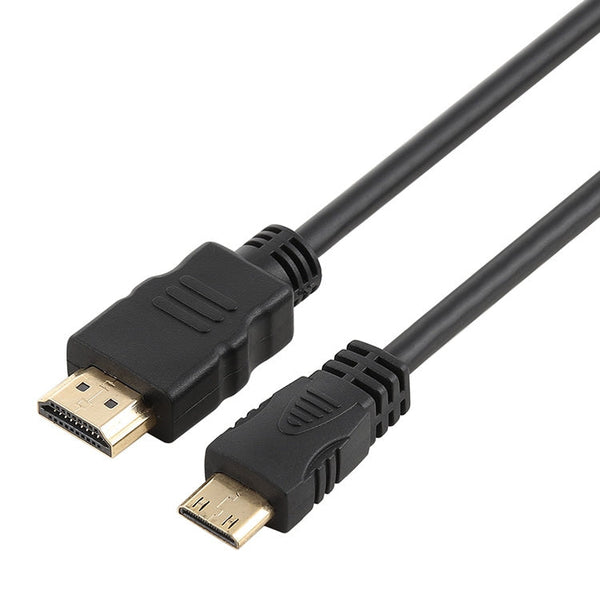 1.5m Mini HDMI to HDMI 19Pin Cable , 1.3 Version, Support HD TV / Xbox 360 / PS3 etc (Gold Plated)(Black)