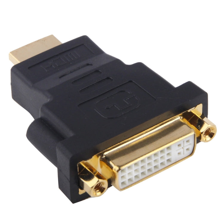 Gold Plated HDMI 19 Pin Male to DVI 24 + 5 Pin Female Adapter(Black)