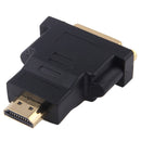 Gold Plated HDMI 19 Pin Male to DVI 24 + 5 Pin Female Adapter(Black)