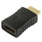 Gold Plated HDMI 19 Pin Male to Female Adapter(Black)