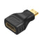 Gold Plated Mini HDMI Male to HDMI 19 Pin Female Adapter(Black)