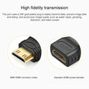 Gold Plated Mini HDMI Male to HDMI 19 Pin Female Adapter(Black)
