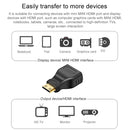 Gold Plated Mini HDMI Male to HDMI 19 Pin Female Adapter(Black)