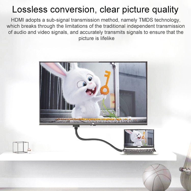 Gold Plated Mini HDMI Male to HDMI 19 Pin Female Adapter(Black)