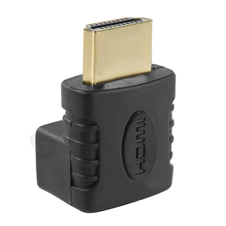 HDMI 19Pin Male to HDMI 19Pin Female 90-degree Angle Adaptor (Gold Plated)(Black)