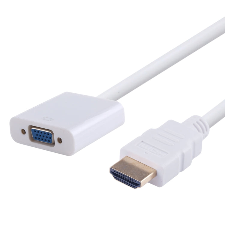 20cm HDMI 19 Pin Male to VGA Female Cable Adapter(White)