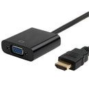 20cm HDMI 19 Pin Male to VGA Female Cable Adapter(Black)