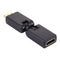 HDMI 19 Pin Male to Female 360 Degree SWIVEL Adaptor (Gold Plated)(Black)