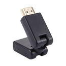 HDMI 19 Pin Male to Female 360 Degree SWIVEL Adaptor (Gold Plated)(Black)