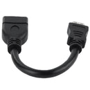 16cm Gold Plated Mini HDMI Male to HDMI 19 Pin Female Cable(Black)