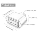 Micro USB 2.0 to USB 2.0 Adapter with OTG Function, For Samsung / Huawei / Xiaomi / Meizu / LG / HTC and Other Smartphones(White)