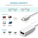 Full HD 1080P Mini DisplayPort Male to HDMI Female Port Cable Adapter, Length: 20cm