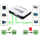 1080P HDMI to VGA adapter Digital to Analog Video Audio Converter Cable for Xbox 360 PS3 PS4 PC Laptop TV Box Projector(White)