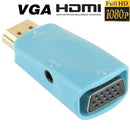 Full HD 1080P HDMI to VGA and Audio Adapter for HDTV / Monitor / Projector(Blue)