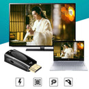 Full HD 1080P HDMI to VGA and Audio Adapter for HDTV / Monitor / Projector(Black)