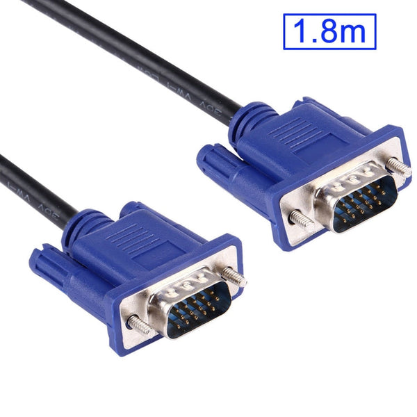 1.8m High Quality VGA 15Pin Male to VGA 15Pin Male Cable for LCD Monitor / Projector