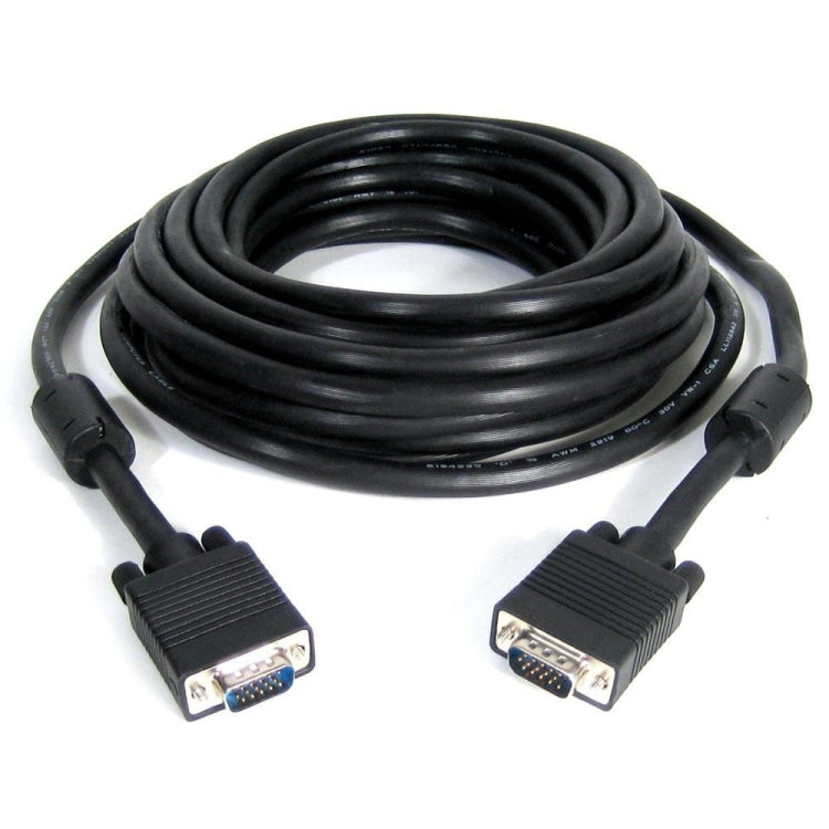 20m Good Quality VGA 15 Pin Male to VGA 15Pin Male Cable for LCD Monitor , Projector(Black)