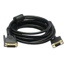 VGA 15Pin Male to DVI 24+5 Pin Male Cable 1.5M(Black)
