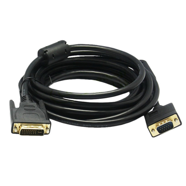 VGA 15Pin Male to DVI 24+5 Pin Male Cable 1.5M(Black)