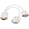 VGA SVGA HDB15 Male to 2 Female Splitter Cable