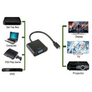 22cm Full HD 1080P Micro HDMI Male to VGA Female Video Adapter Cable with Audio Cable(Black)