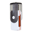 USB 2.0 All in One Memory Card Reader, Support SD / MMC / RS-MMC / Mini SD / TF / SDHC MMC / MMC TURBO Card, Support up to 32GB, Random Color Delivery