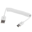 USB 2.0 to USB 3.0 Type C Retractable Charging / Data Cable for Samsung Galaxy S8 & S8 + / LG G6 / Huawei P10 & P10 Plus / Oneplus 5 and other Smartphones (White)