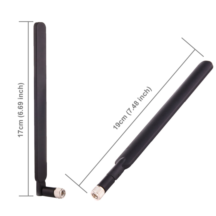 2 PCS B593 5dBi SMA Male 4G LTE Router Antenna(Black)
