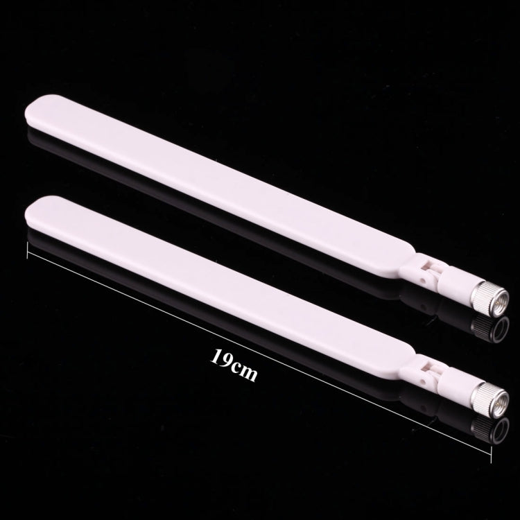 2 PCS B593 5dBi SMA Male 4G LTE Router Antenna(White)