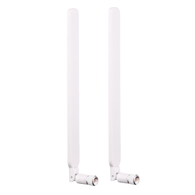 2 PCS B593 5dBi SMA Male 4G LTE Router Antenna(White)