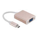 USB-C / Type-C 3.1 to VGA Multi-display Adapter Cable, For Galaxy S8 & S8 + / LG G6 / Huawei P10 & P10 Plus / Xiaomi Mi6 & Max 2 and other Smartphones, Cable Length: About 10cm(Gold)