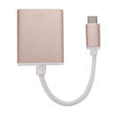 USB-C / Type-C 3.1 to VGA Multi-display Adapter Cable, For Galaxy S8 & S8 + / LG G6 / Huawei P10 & P10 Plus / Xiaomi Mi6 & Max 2 and other Smartphones, Cable Length: About 10cm(Gold)