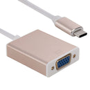 USB-C / Type-C 3.1 to VGA Multi-display Adapter Cable, For Galaxy S8 & S8 + / LG G6 / Huawei P10 & P10 Plus / Xiaomi Mi6 & Max 2 and other Smartphones, Cable Length: About 10cm(Gold)