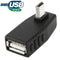 Mini USB Male to USB 2.0 AF Adapter with 90 Degree Right Angled, Support OTG Function(Black)