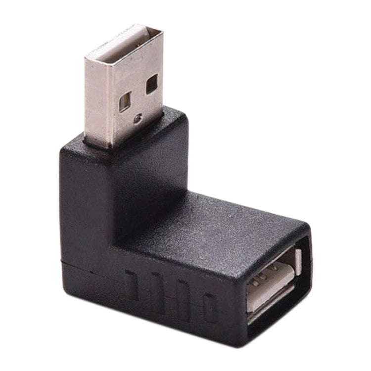 USB 2.0 AM to AF Adapter with 90 Degree Angle(Black)