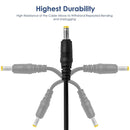 USB to 2.5mm DC Charging Cable, Length: 65cm(Black)